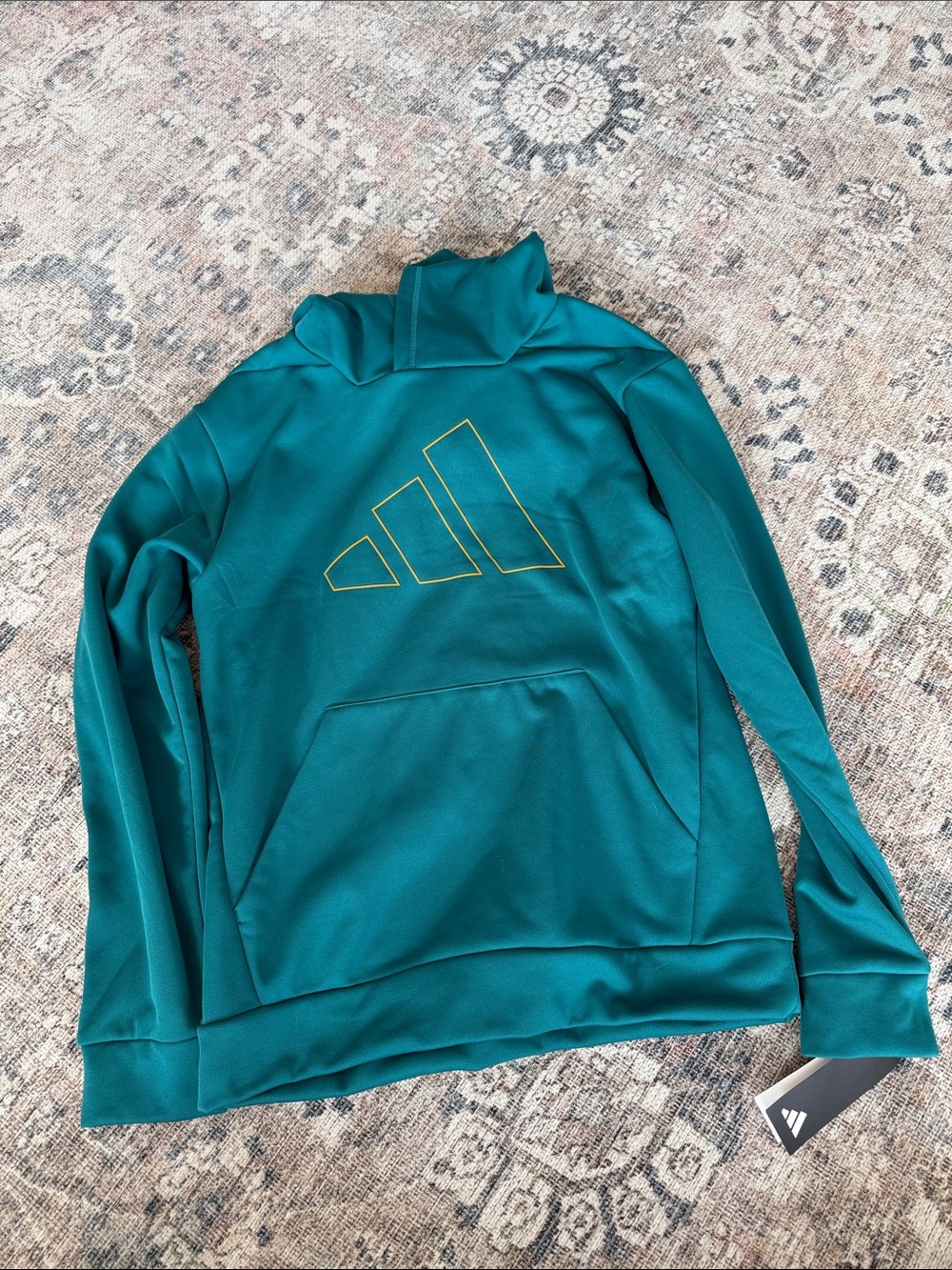 adidas boys Teal Pullover with Logo